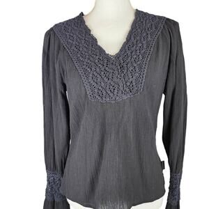 JOE BOXER TOP BLOUSE LARGE BLACK WYMSIGOTH GOTHIC